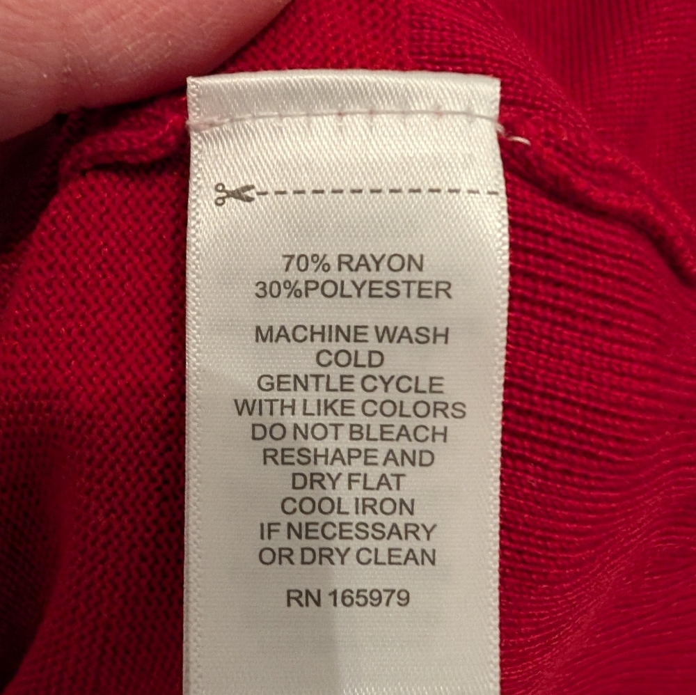 Cable And Gauge Women's Red Sweater 1X New - Picture 7 of 8